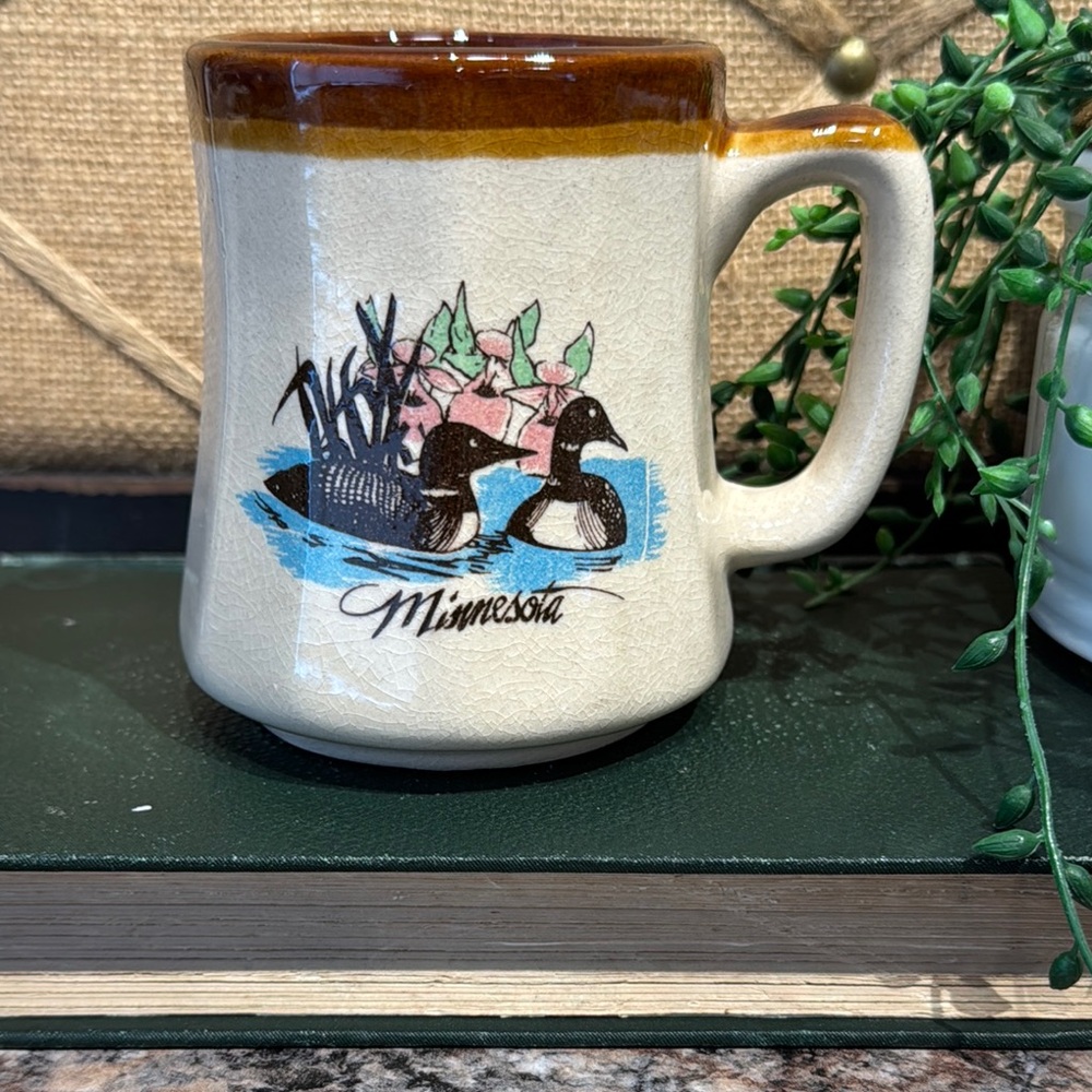 Vintage Minnesota Souvenir Mug with Ducks